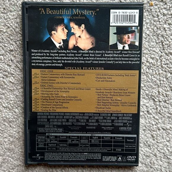 “A Beautiful Mind” DVD! - Picture 2 of 5